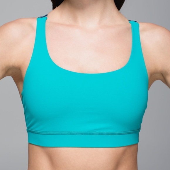 Lululemon Blue Tropics Energy Sports Bra - Picture 1 of 5